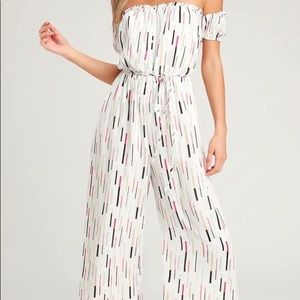 Long wide pant jump suit
